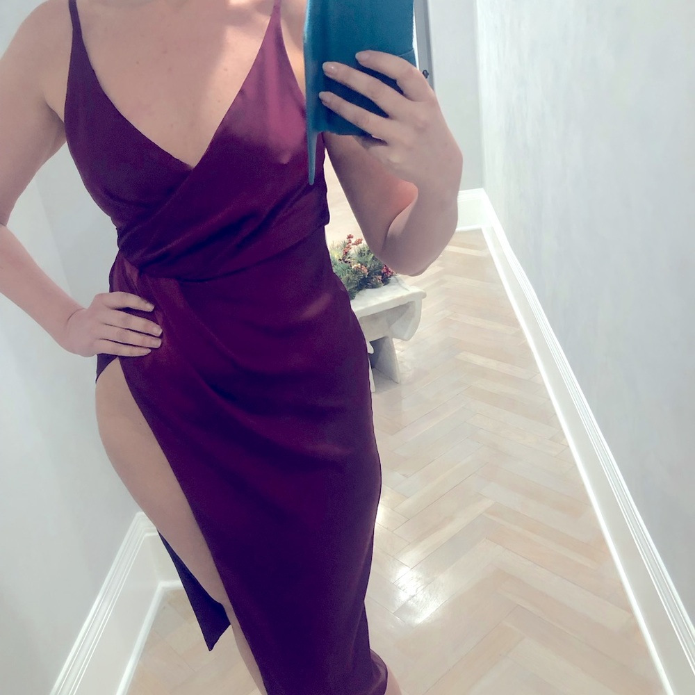 Topshop Bordeaux dress.